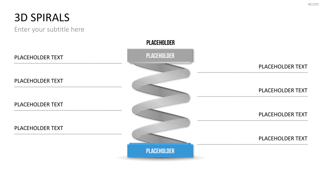 3D Spiralen PowerPoint-Vorlage
