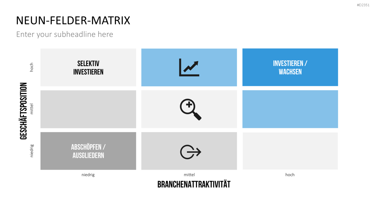 Neun-Felder-Matrix PowerPoint-Vorlage