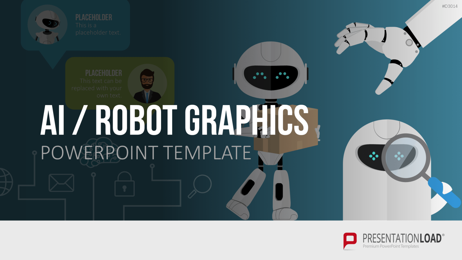 KI/ Roboter-Grafiken PowerPoint-Vorlage