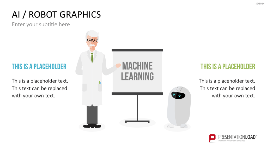 KI/ Roboter-Grafiken PowerPoint-Vorlage