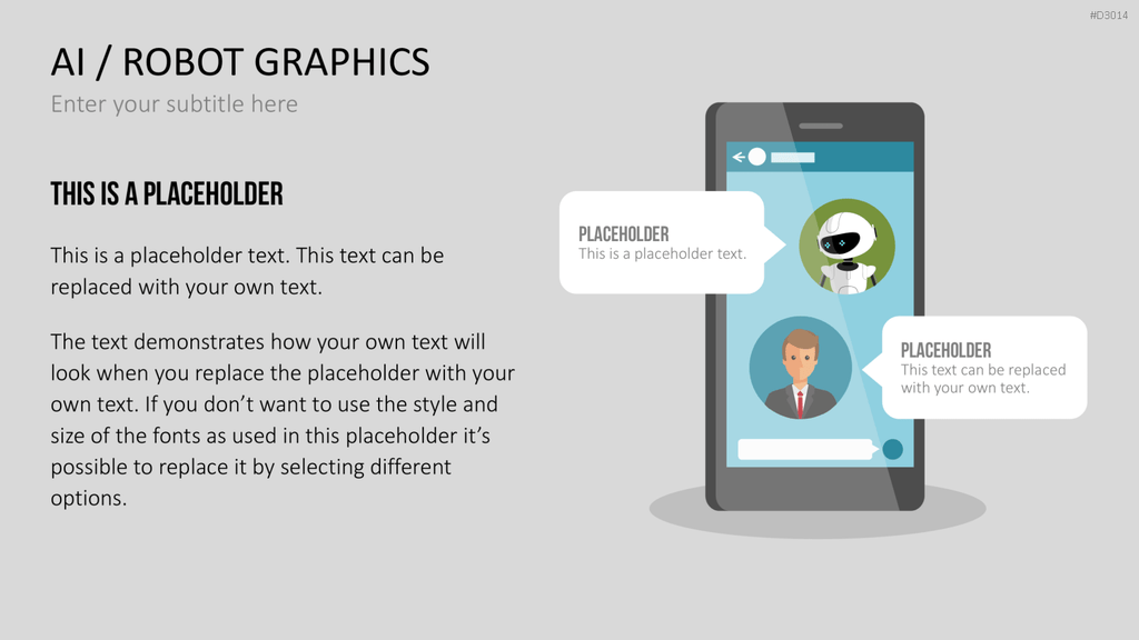 KI/ Roboter-Grafiken PowerPoint-Vorlage