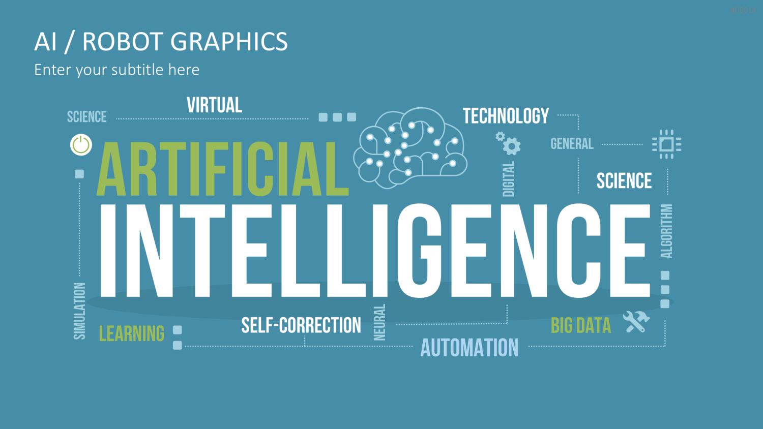 KI/ Roboter-Grafiken PowerPoint-Vorlage