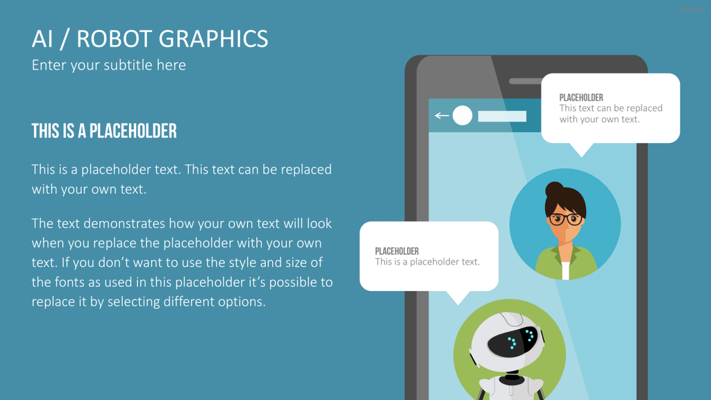 KI/ Roboter-Grafiken PowerPoint-Vorlage