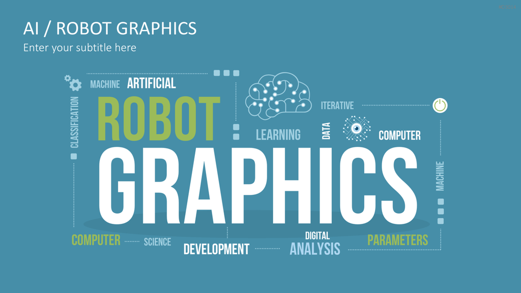 KI/ Roboter-Grafiken PowerPoint-Vorlage