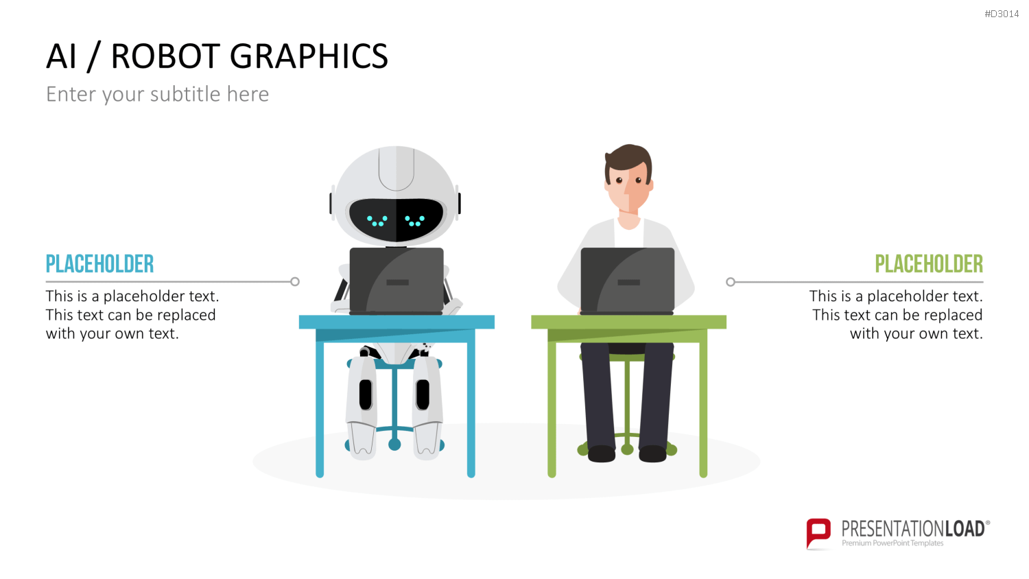 KI/ Roboter-Grafiken PowerPoint-Vorlage