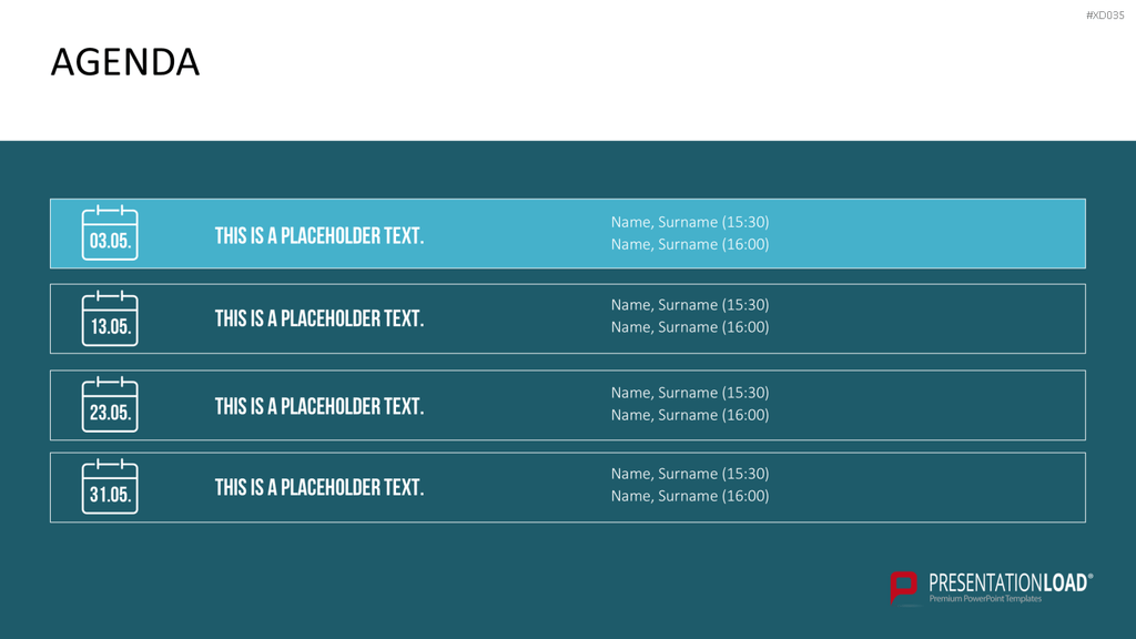 Agenda-Bundle PowerPoint-Vorlage
