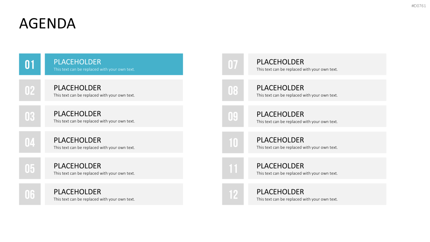 Agenda-Toolbox (animiert) PowerPoint-Vorlage