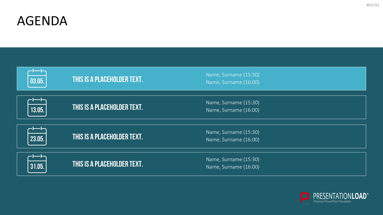 Agenda-Toolbox (animiert) PowerPoint-Vorlage