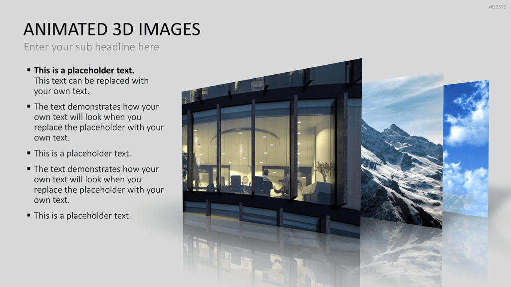 Animierte 3D Bilder PowerPoint-Vorlage