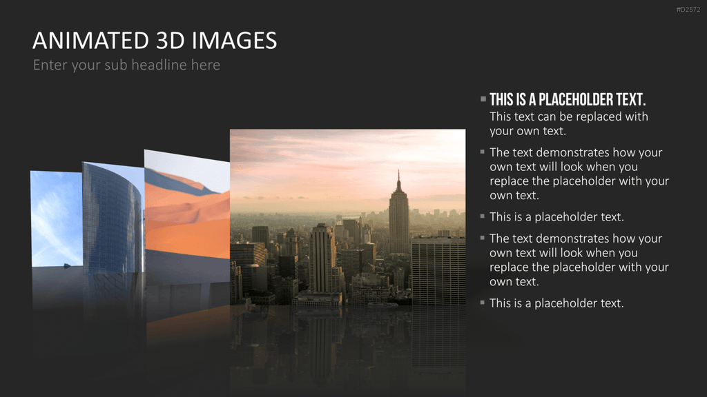 Animierte 3D Bilder PowerPoint-Vorlage