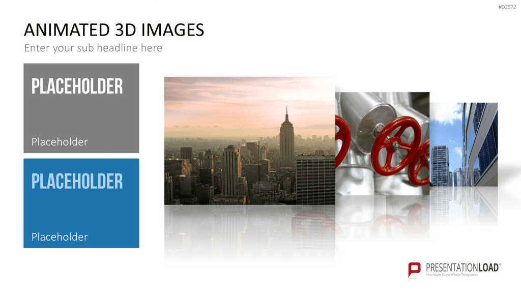 Animierte 3D Bilder PowerPoint-Vorlage