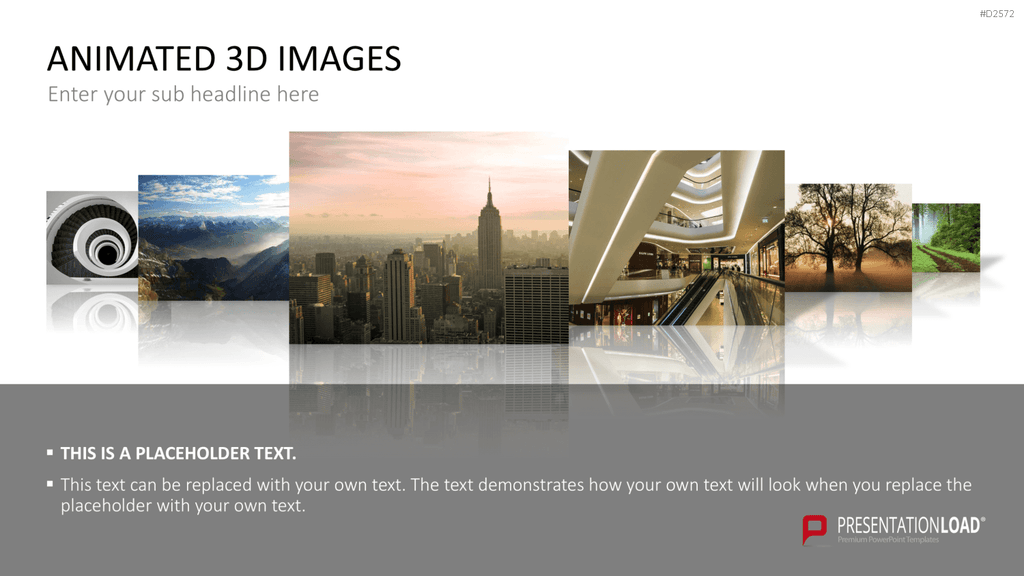 Animierte 3D Bilder PowerPoint-Vorlage