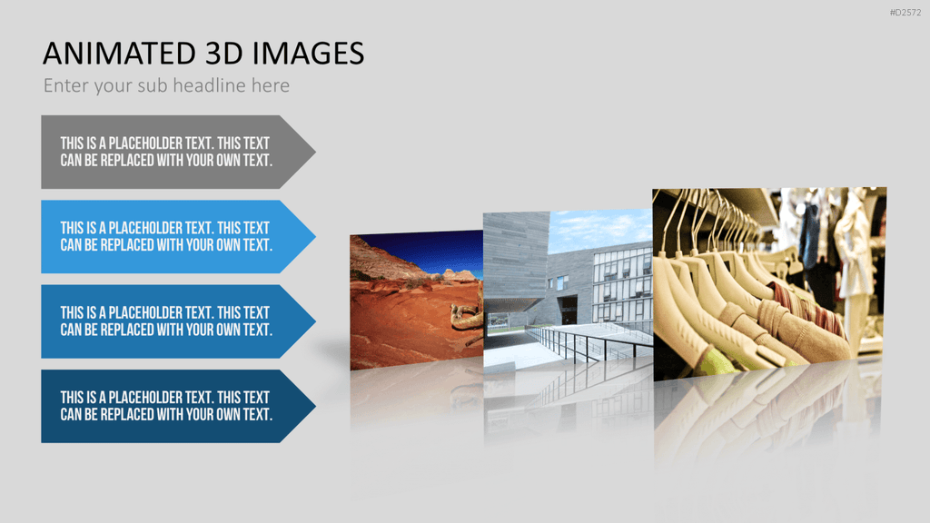 Animierte 3D Bilder PowerPoint-Vorlage