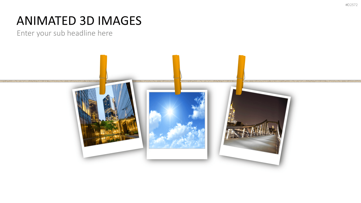 Animierte 3D Bilder PowerPoint-Vorlage