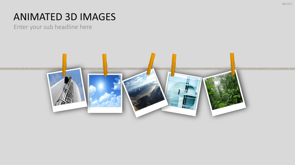 Animierte 3D Bilder PowerPoint-Vorlage