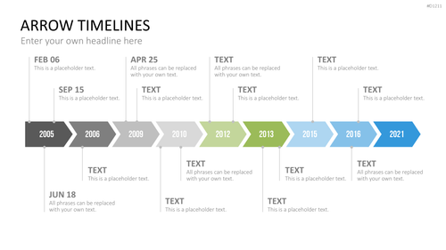 Arrow Timeline Vorlagen PowerPoint-Vorlage