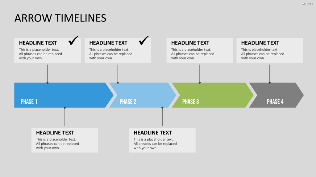 Arrow Timeline Vorlagen PowerPoint-Vorlage