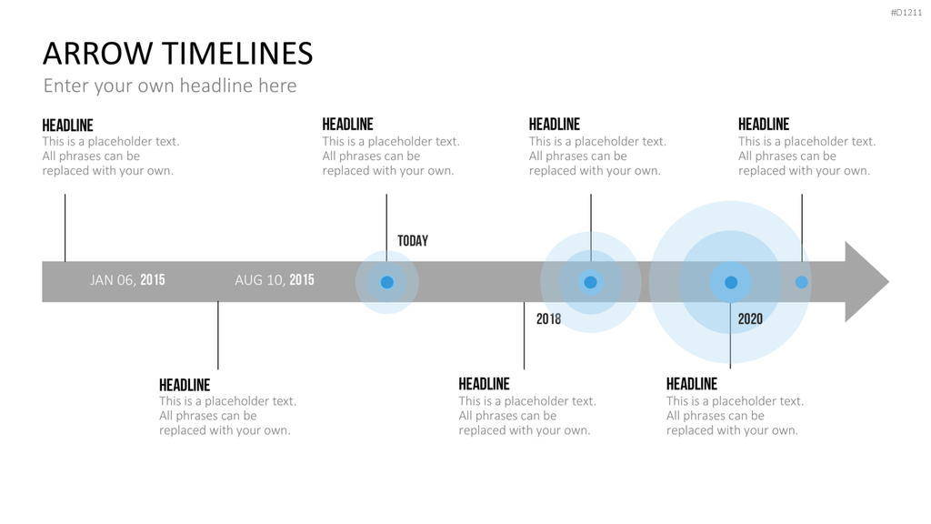 Arrow Timeline Vorlagen PowerPoint-Vorlage