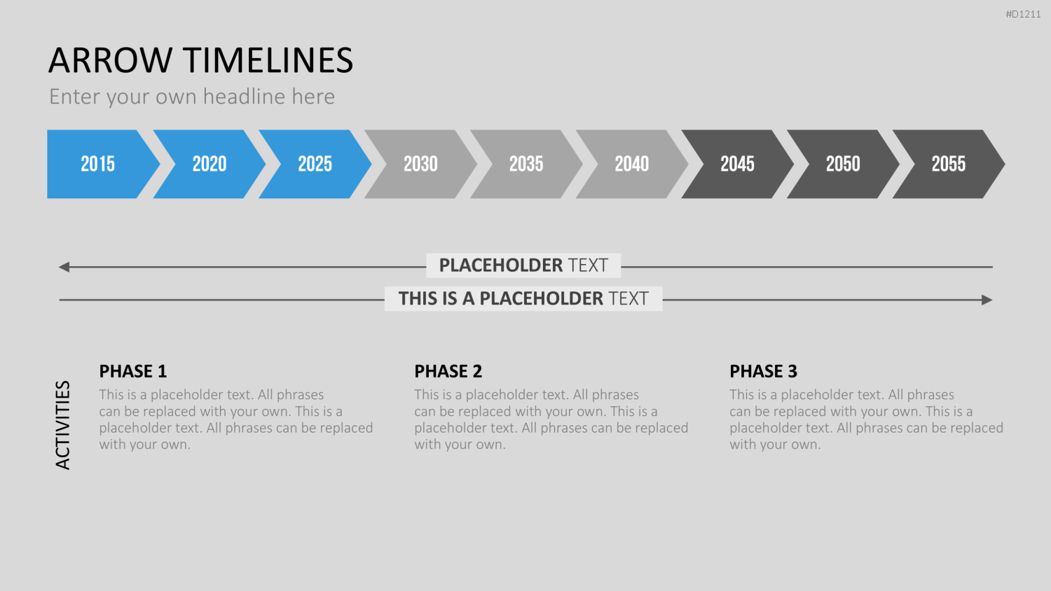 Arrow Timeline Vorlagen PowerPoint-Vorlage