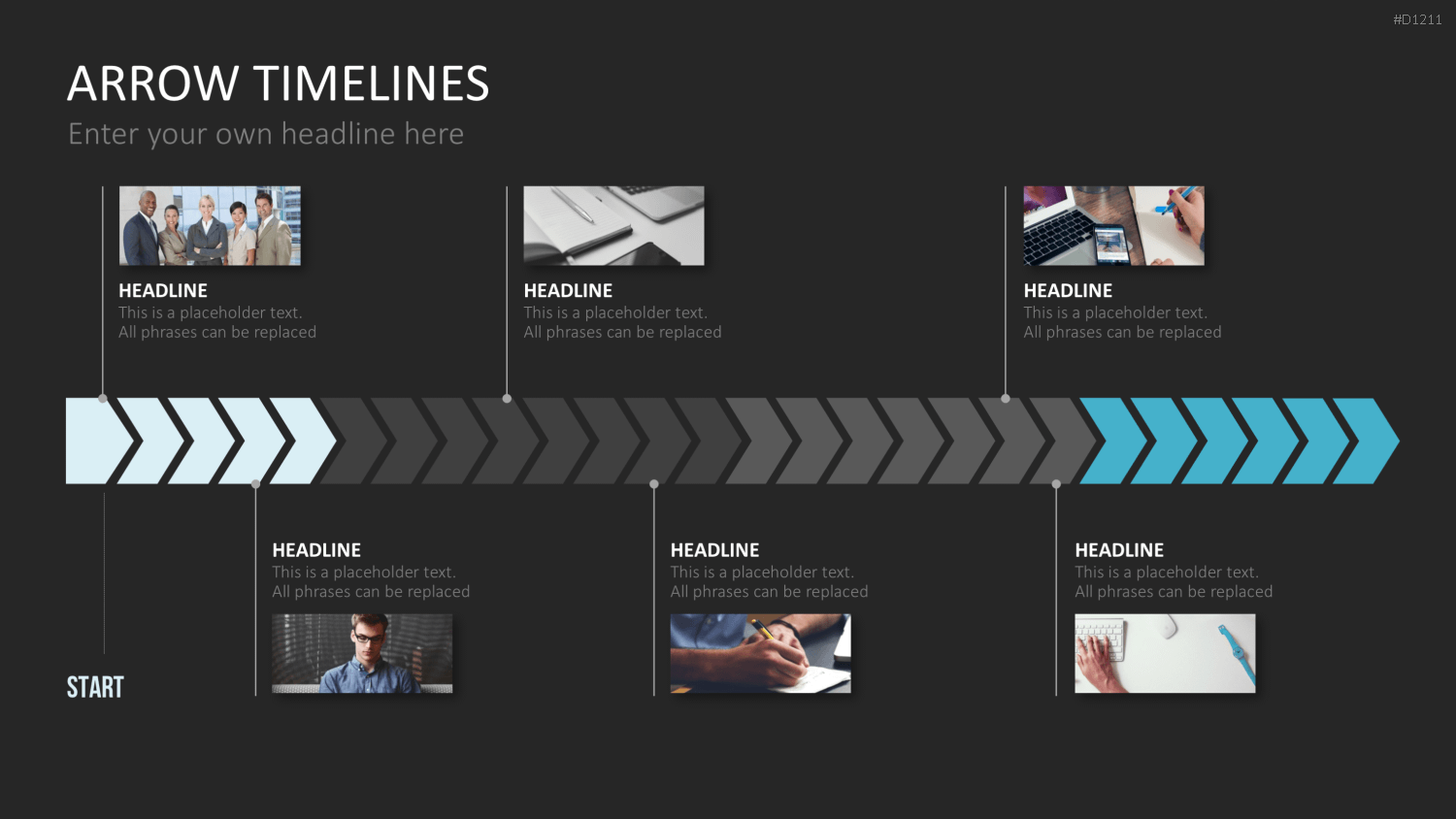 Arrow Timeline Vorlagen PowerPoint-Vorlage