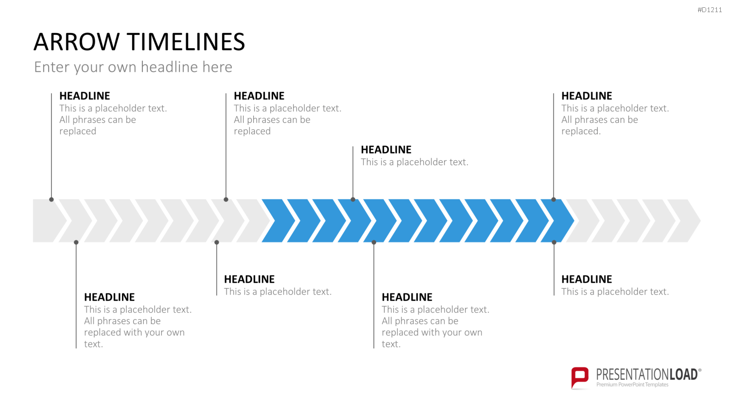 Arrow Timeline Vorlagen PowerPoint-Vorlage