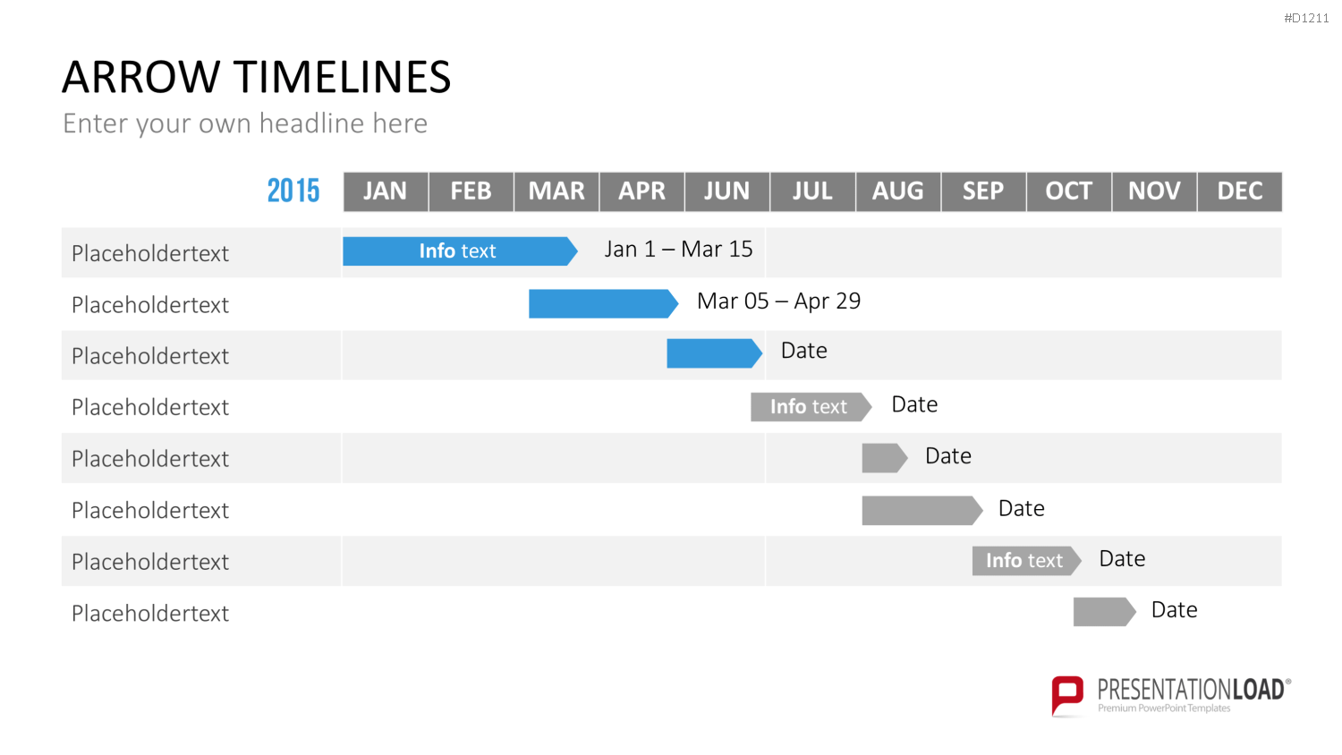 Arrow Timeline Vorlagen PowerPoint-Vorlage