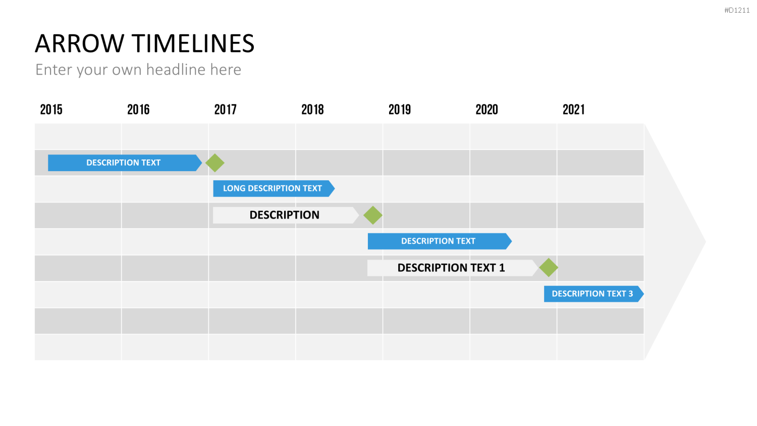 Arrow Timeline Vorlagen PowerPoint-Vorlage