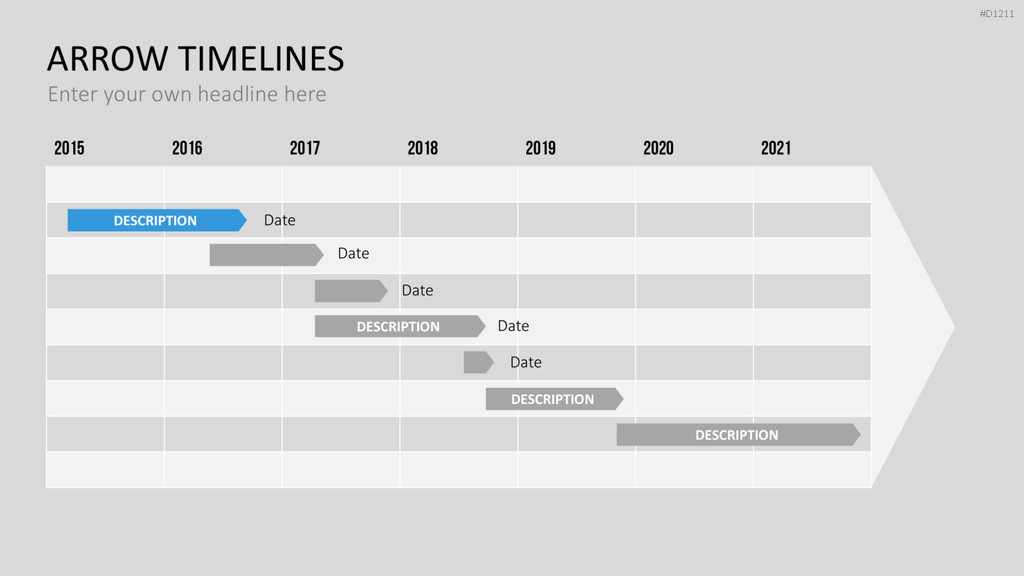 Arrow Timeline Vorlagen PowerPoint-Vorlage
