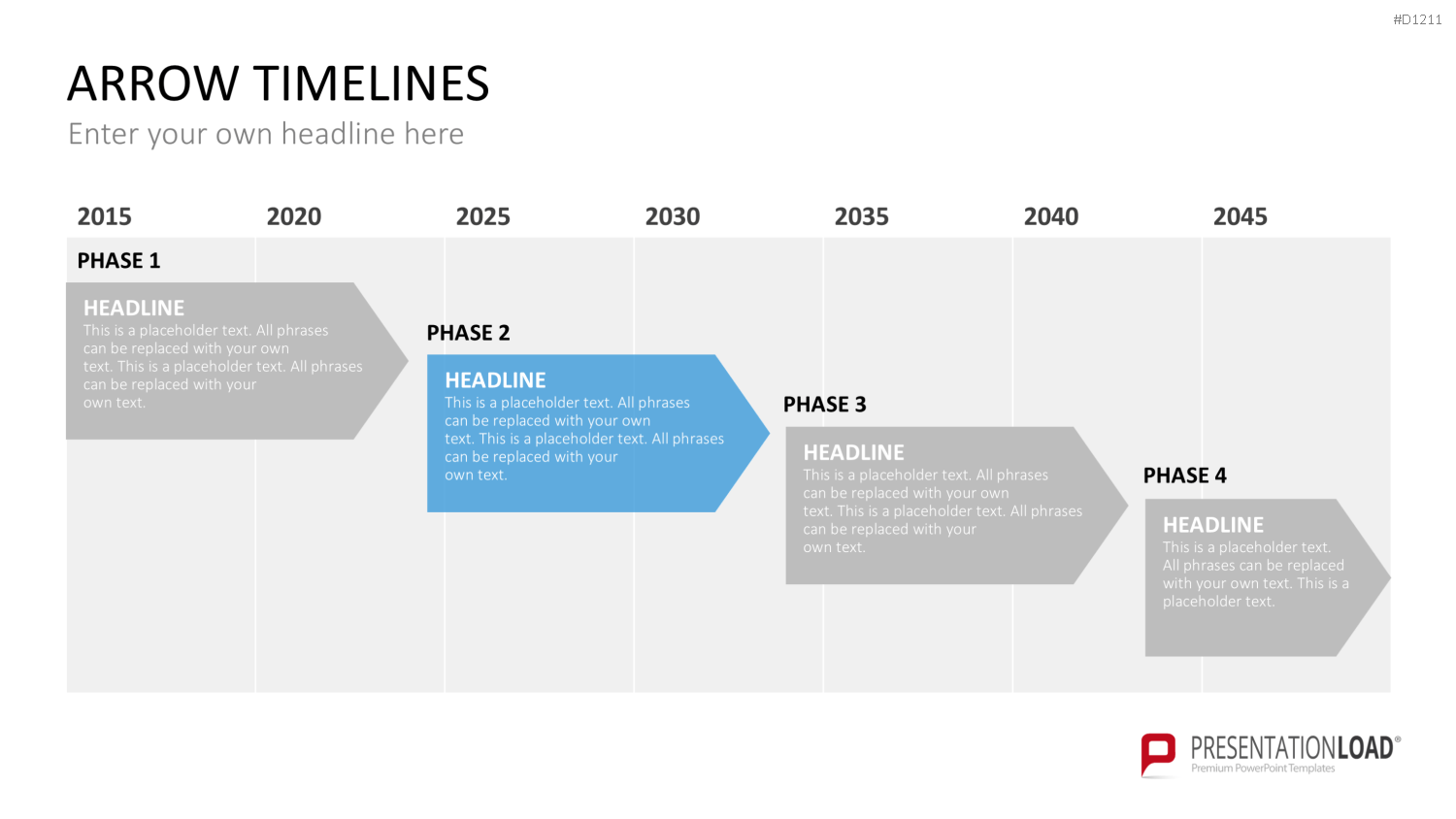 Arrow Timeline Vorlagen PowerPoint-Vorlage