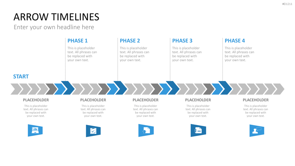 Arrow Timeline Vorlagen PowerPoint-Vorlage