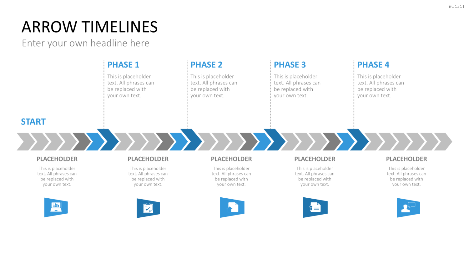 Arrow Timeline Vorlagen PowerPoint-Vorlage