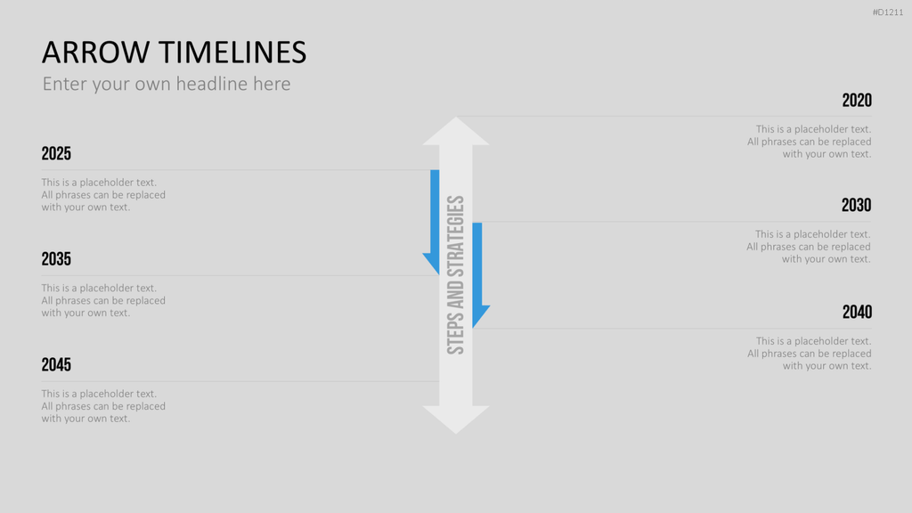 Arrow Timeline Vorlagen PowerPoint-Vorlage
