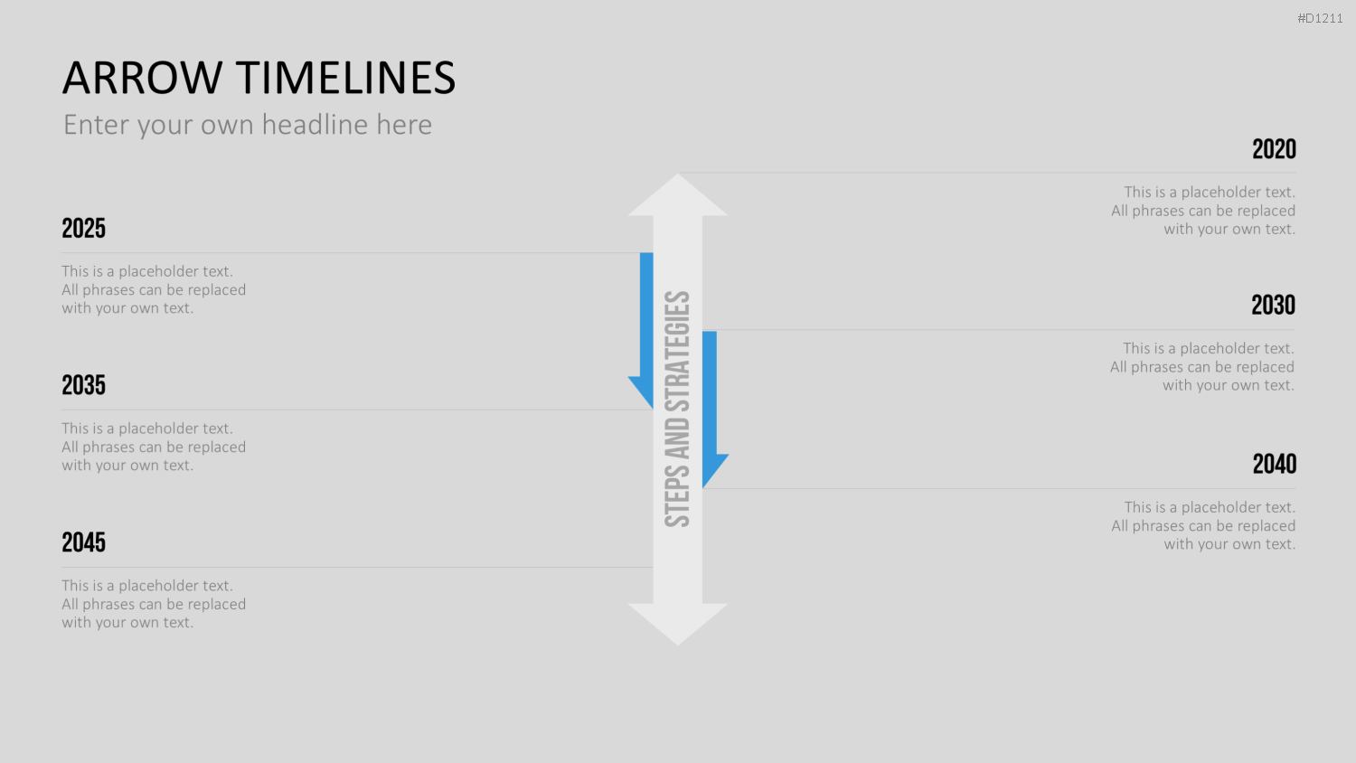 Arrow Timeline Vorlagen PowerPoint-Vorlage