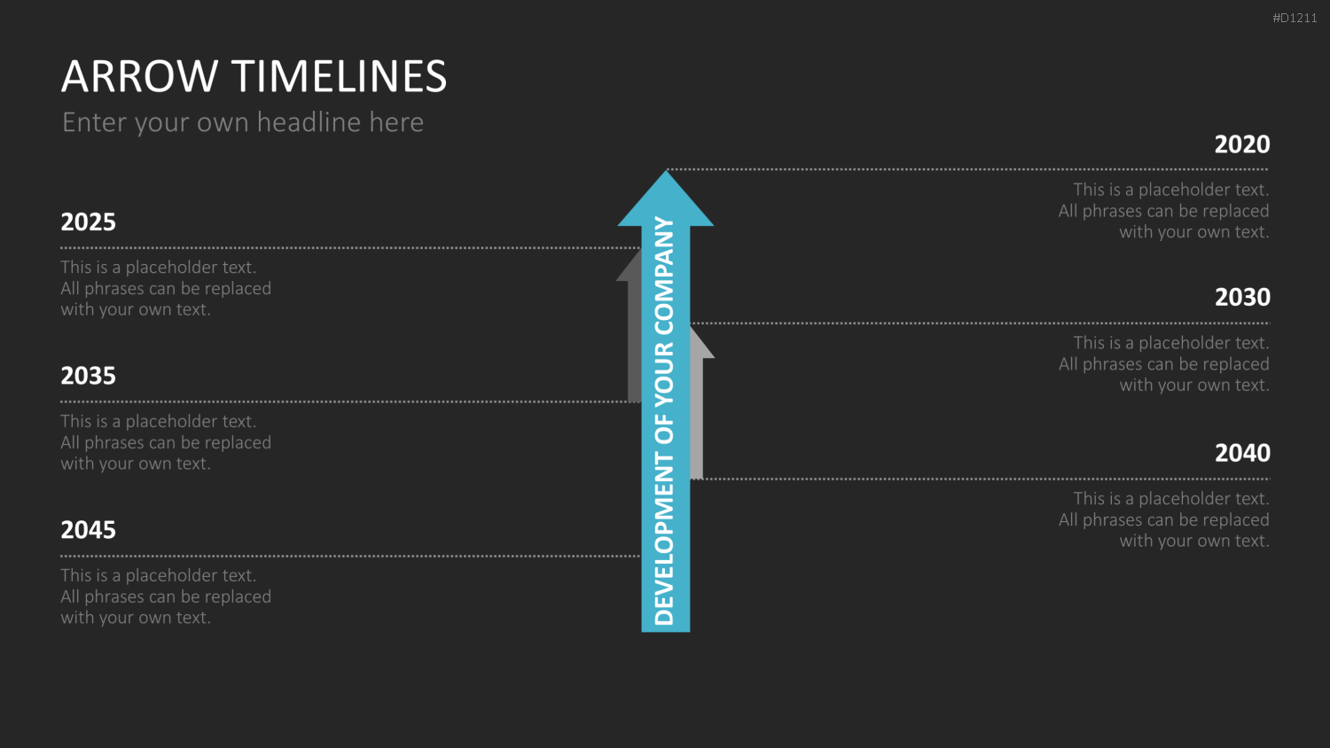 Arrow Timeline Vorlagen PowerPoint-Vorlage