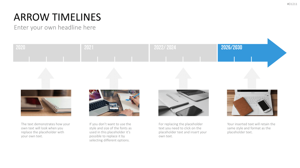 Arrow Timeline Vorlagen PowerPoint-Vorlage