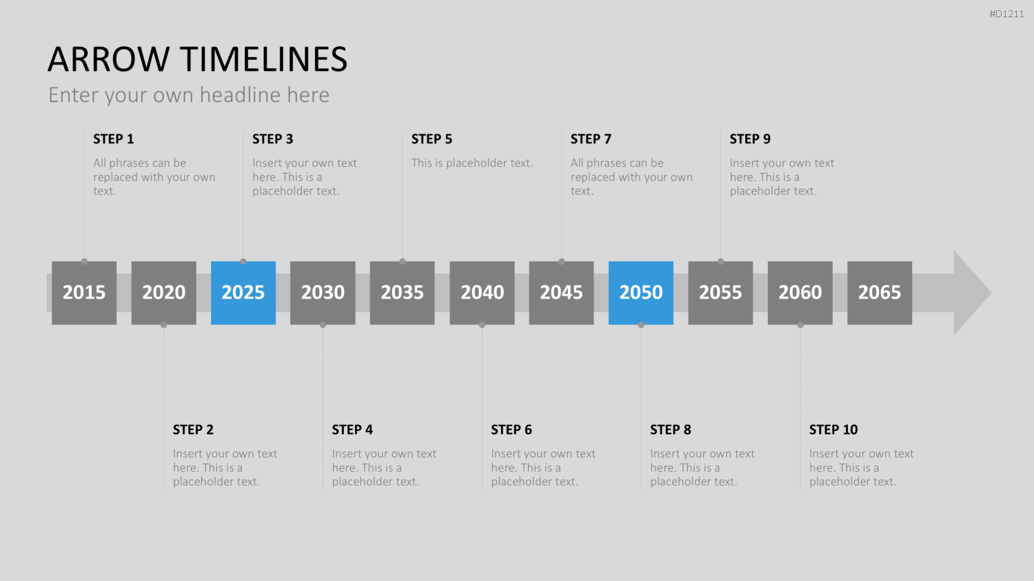 Arrow Timeline Vorlagen PowerPoint-Vorlage