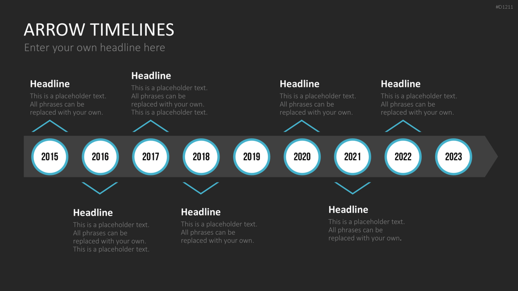 Arrow Timeline Vorlagen PowerPoint-Vorlage