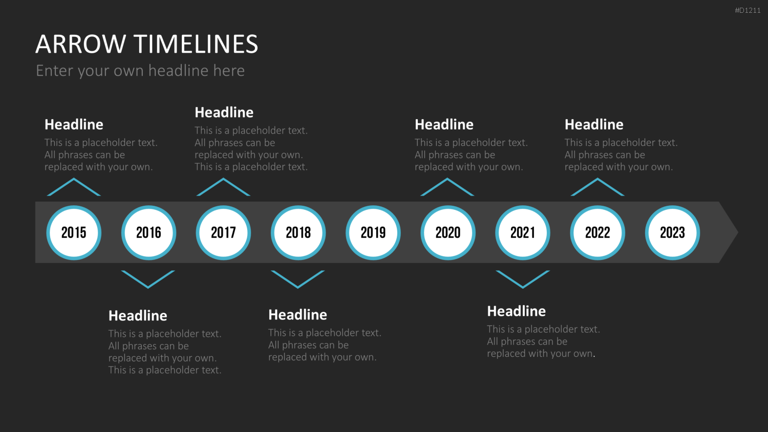 Arrow Timeline Vorlagen PowerPoint-Vorlage