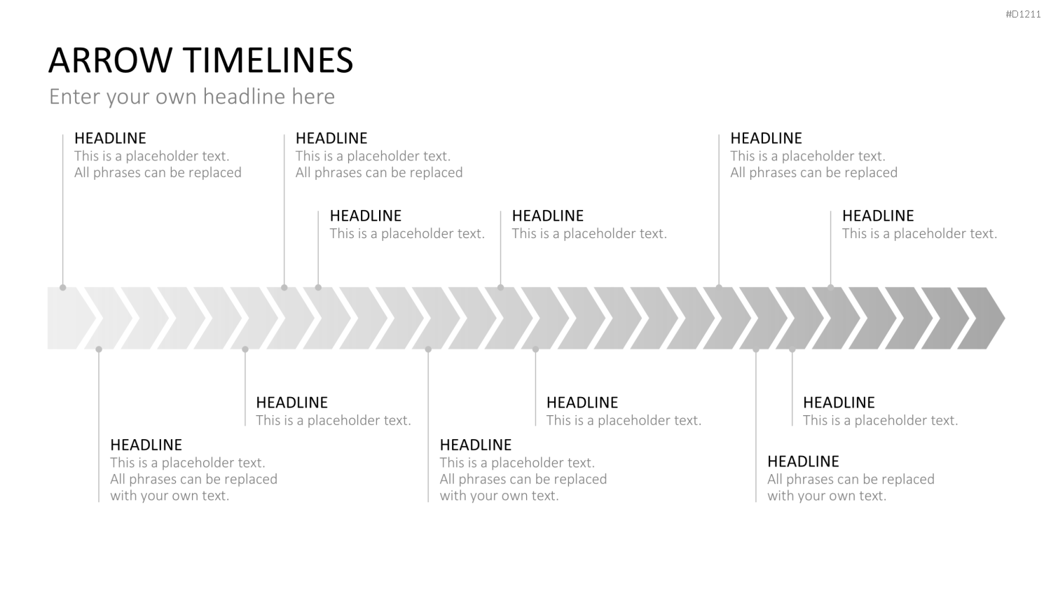 Arrow Timeline Vorlagen PowerPoint-Vorlage