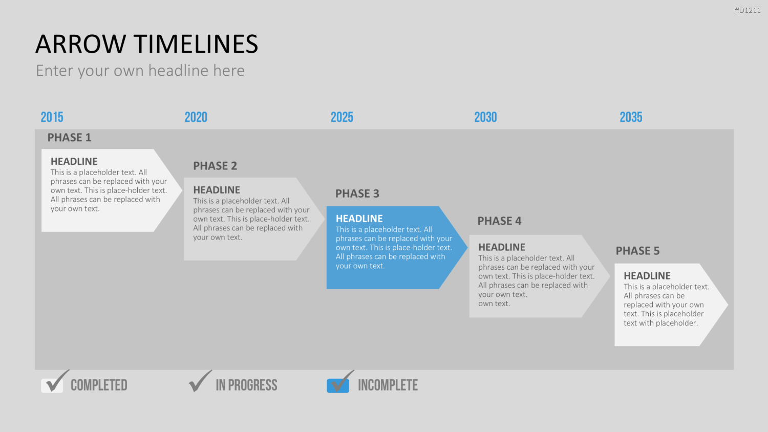 Arrow Timeline Vorlagen PowerPoint-Vorlage