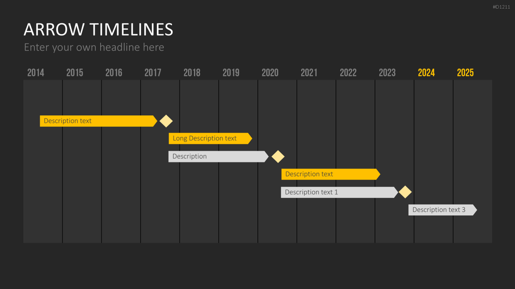 Arrow Timeline Vorlagen PowerPoint-Vorlage