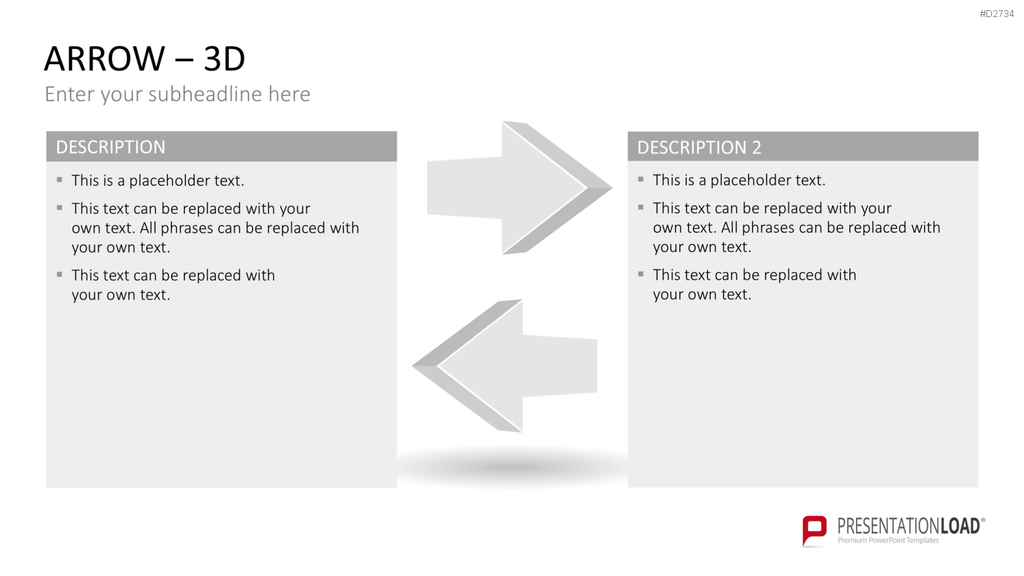 Pfeile - Toolbox 3D PowerPoint-Vorlage