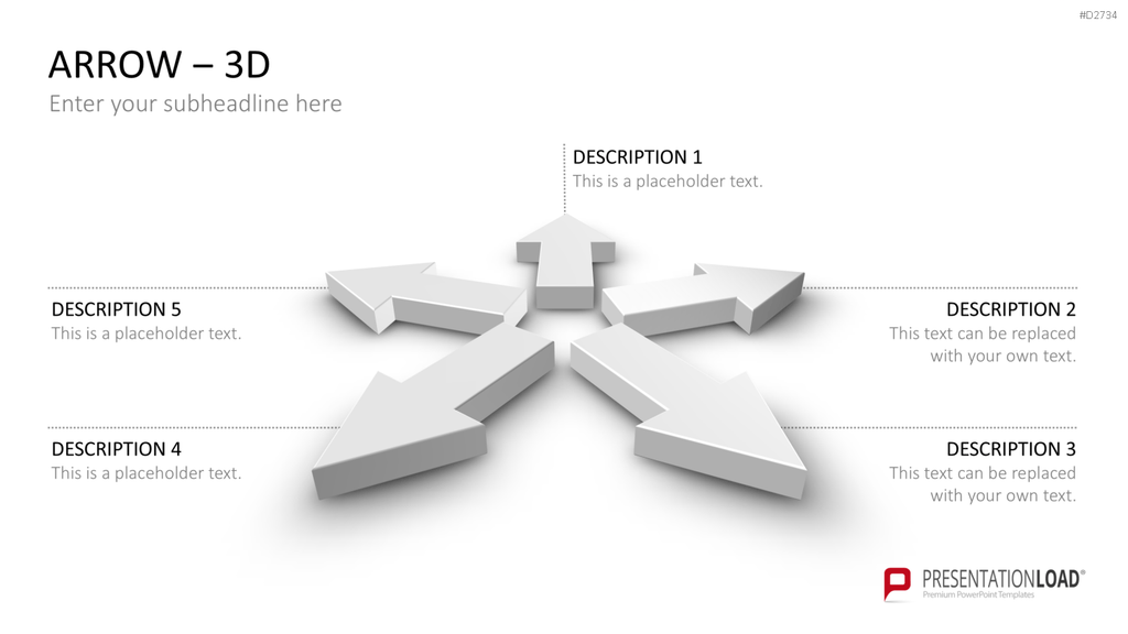 Pfeile - Toolbox 3D PowerPoint-Vorlage