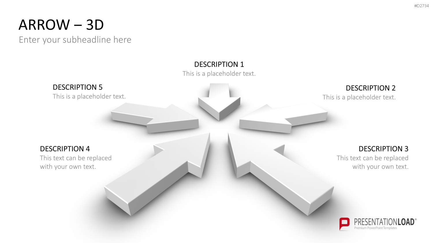Pfeile - Toolbox 3D PowerPoint-Vorlage