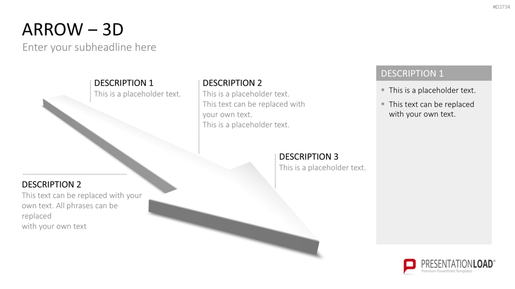 Pfeile - Toolbox 3D PowerPoint-Vorlage