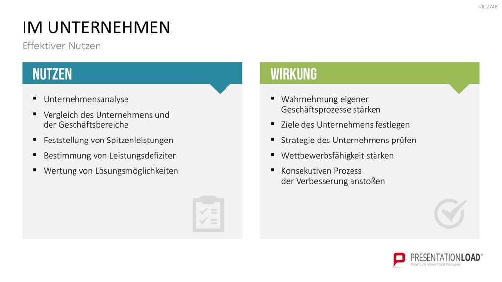Benchmarking PowerPoint-Vorlage