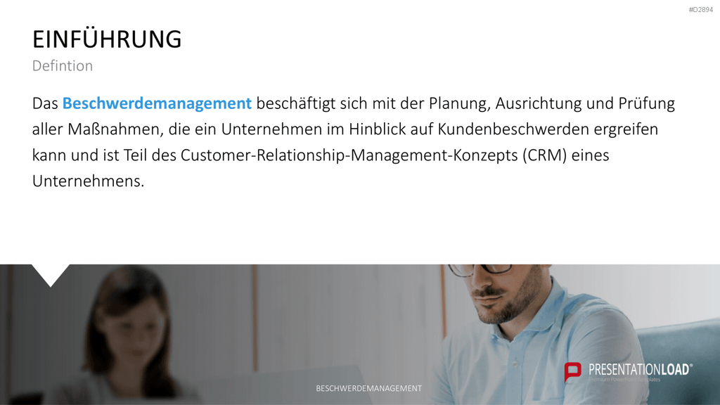 Beschwerdemanagement PowerPoint-Vorlage