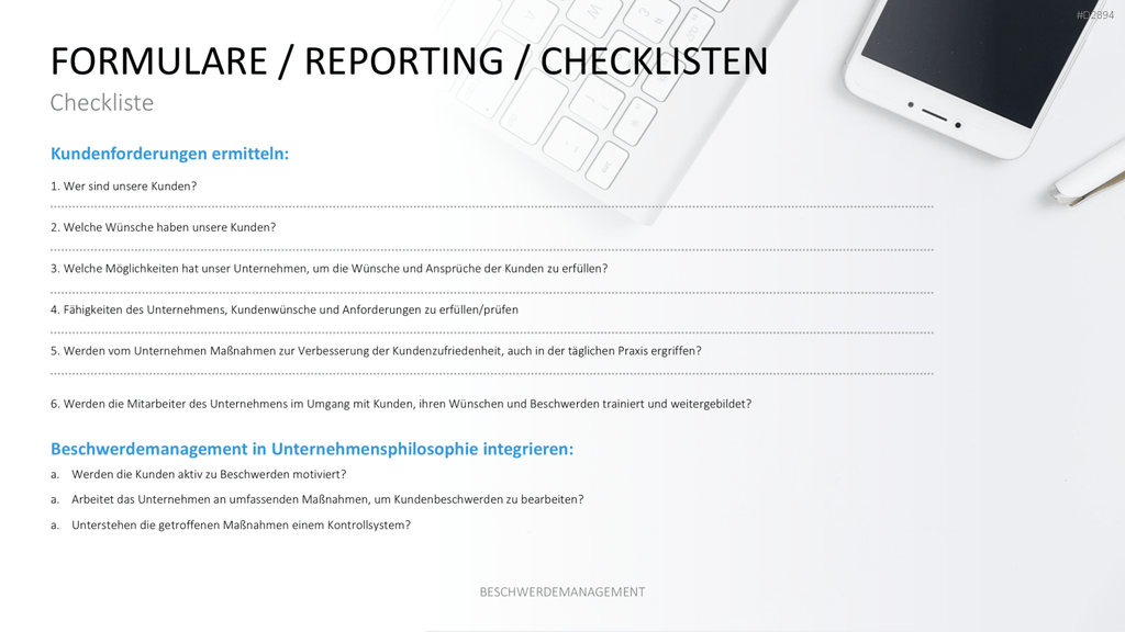 Beschwerdemanagement PowerPoint-Vorlage