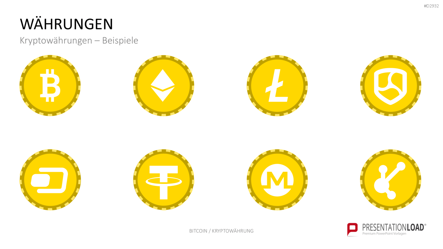Bitcoin / Kryptowährung PowerPoint-Vorlage