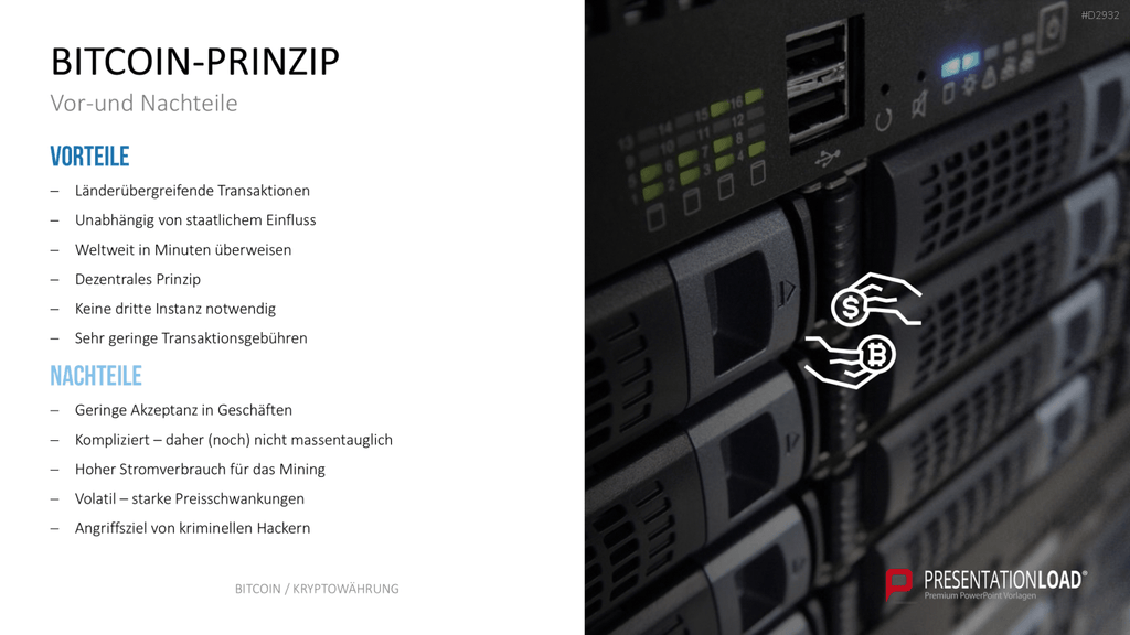 Bitcoin / Kryptowährung PowerPoint-Vorlage